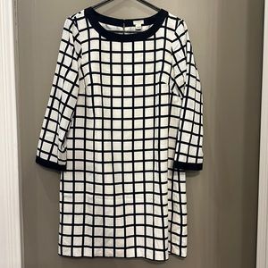 JCrew black and white dress